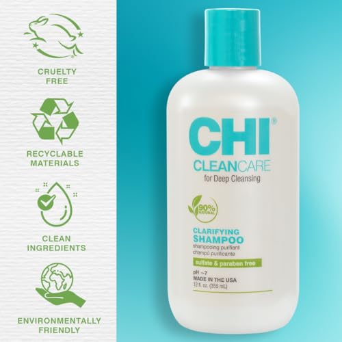 CHI CleanCare Clarifying Shampoo 12 Fl Oz - Deep Cleansing & Moisturizing