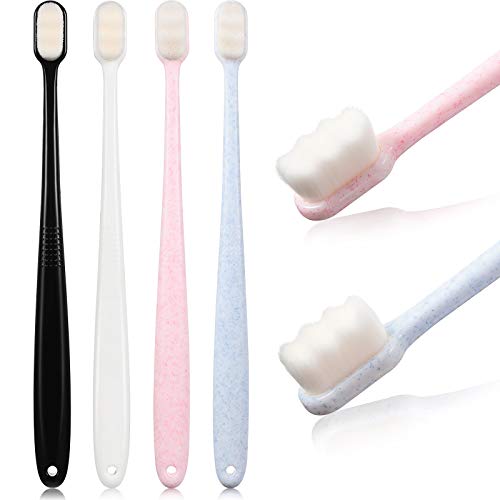 Boao 4-Pack Extra Soft Micro-Nano Toothbrushes for Sensitive Teeth