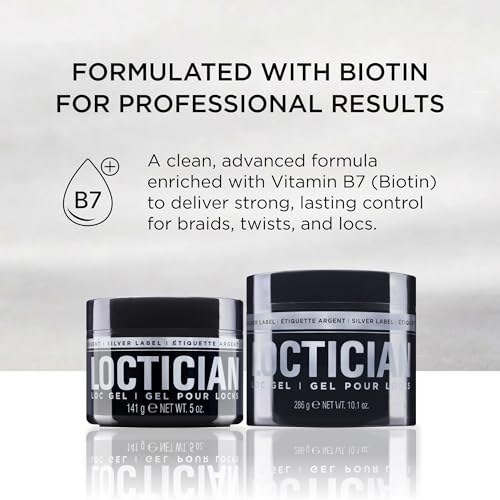 Style Factor LOCTICIAN Silver Pomade with Biotin – 5 oz Max Hold for Locs, Twists, and Braids