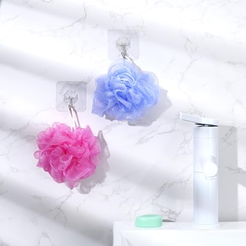 Funnymoom 6 Pcs Travel Size Mesh Shower Loofahs with Resealable Bags