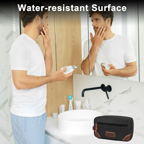 Wohlbege Men's Large Travel Toiletry Bag - Waterproof Bathroom Organizer