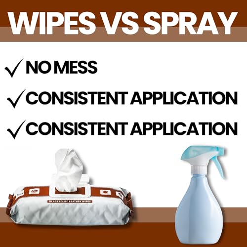 Venture Wipes Leather Cleaner Wipes - 70 Count, Extra Large & Heavy-Duty