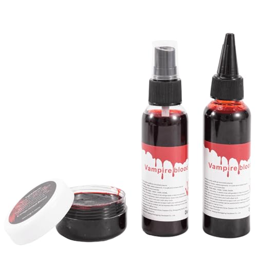 Halloween 3‑Piece Fake Blood Kit – Spray Blood, Dripping Blood Gel & Coagulated Blood