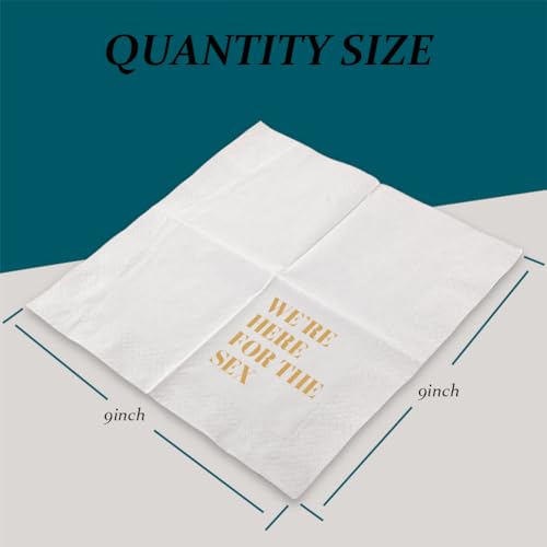 Funny Gender Reveal Cocktail Napkins - 50-Pack Disposable Party Napkins