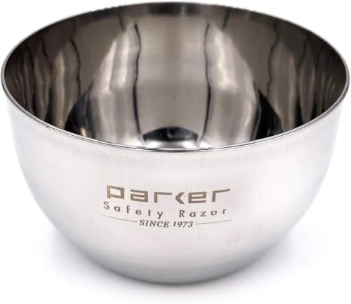 Parker Stainless Steel Shaving Bowl for Lathering Shave Soap