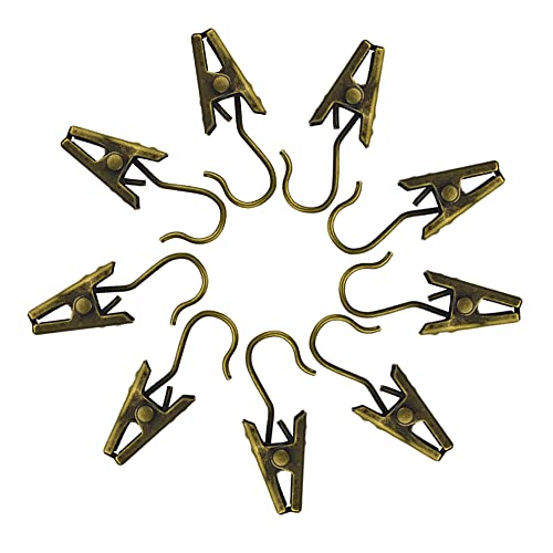 WMYCONGCONG 100 PCS Heavy-Duty Metal Hook Clips for Curtains