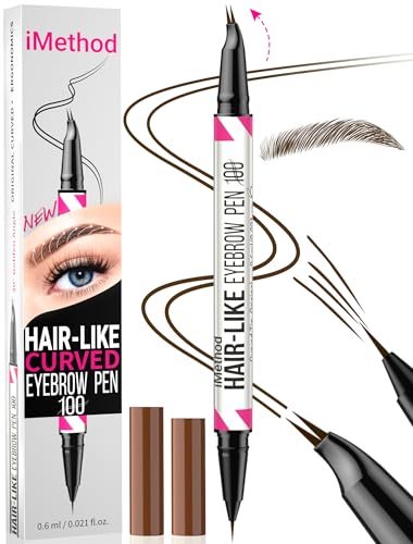 iMethod YS 02 Curved Eyebrow Pen Waterproof Dark Brown - Hair-Like Strokes