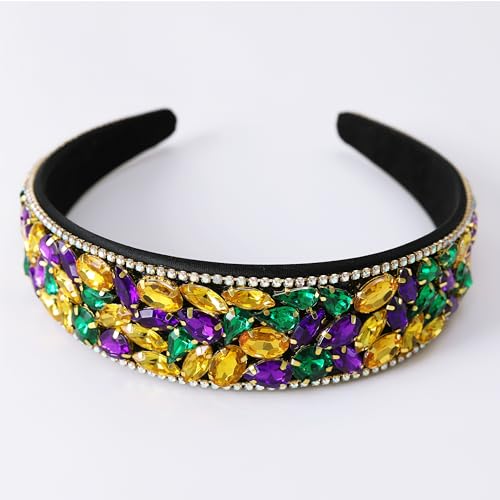 Colorful Rhinestone Padded Headband - Sparkly Crystal Hair Accessory