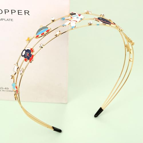mokkia Astronaut Headband A - Jeweled Rhinestone Space Hair Accessory