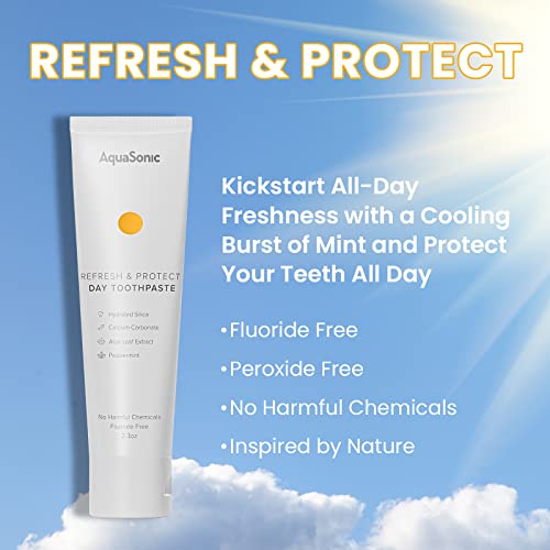 AquaSonic Complete Care Toothpaste Set - Day & Night, Fluoride-Free