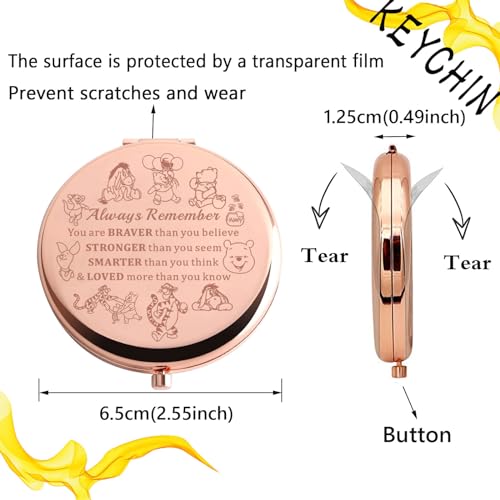 KEYCHIN Bear-RG Honey Bear Compact Pocket Mirror - Makeup Tool