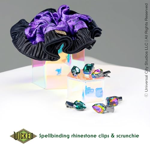 Scünci Wicked Elphaba 7-Piece Scrunchie & Salon Clip Set