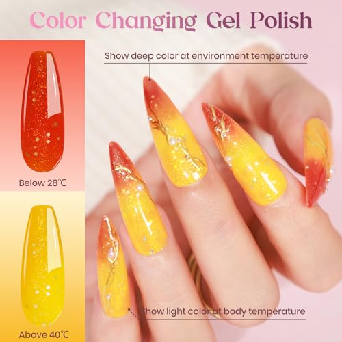 MIZHSE Color Changing Gel Nail Polish 10ML - Mood & Temperature Reactive