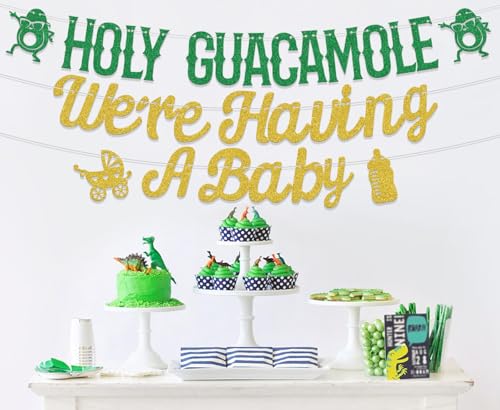 Holy Guacamole Baby Shower Banner - Avocado Theme Decorations