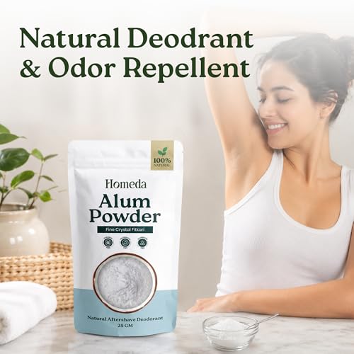 Shudh Online Alum Powder for Skin, Piedra de Alumbre en Polvo (8.8 oz - 250g), Fitkari Alum Stone for Face, Granulado Alumbre para Lavado Intimo, Tawas Allum Salt Spice