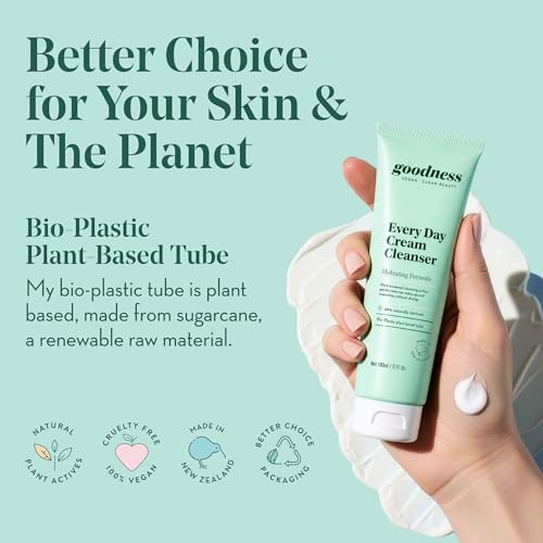 Goodness Vegan Cream Cleanser - Hydrating Face Wash with 5 Oils