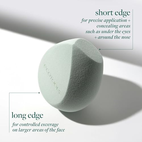 EcoTools Blurring Blender Makeup Sponge Duo - 2-Sided Latex-Free Sponges for Liquid & Cream Makeup