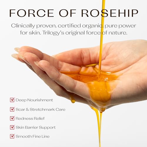 Trilogy Organic Rosehip Oil Roll-On | 0.34 Fl Oz for Radiant Skin