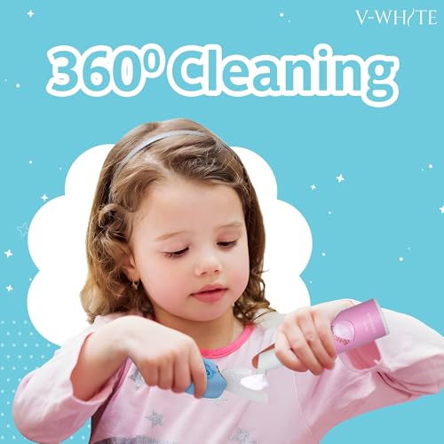 V-WHITE Foam Toothpaste for Kids & Adults - 50ml Bubblegum Flavor