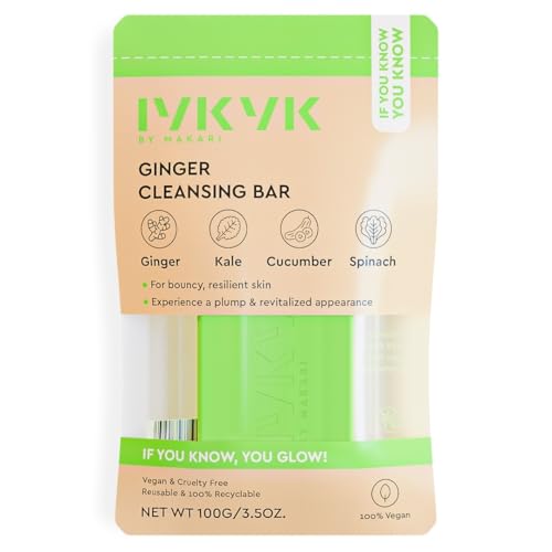 MAKARI IYKYK Ginger Cleansing Bar 3.5oz Facial Soap with Kale & Cucumber