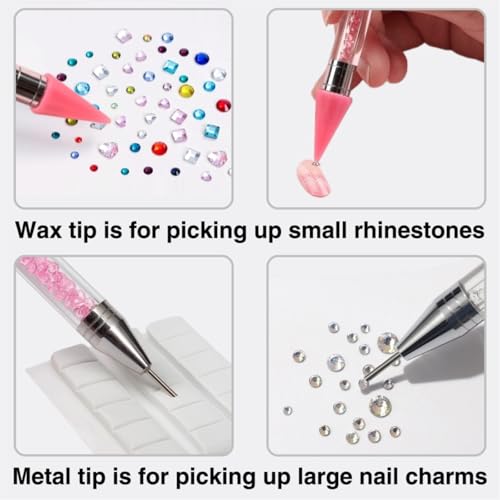 Rhinestone Picker Tool Set - 2 Pack Bedazzling Pens with Tweezer