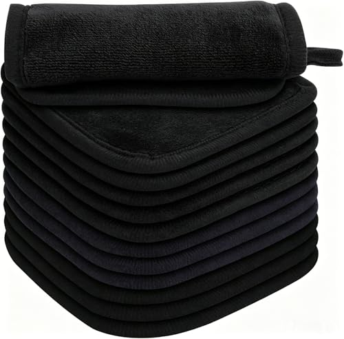 Vnoss Reusable Makeup Remover Cloths - 12 Pack, Ultra Soft Microfiber, 6" x 6"