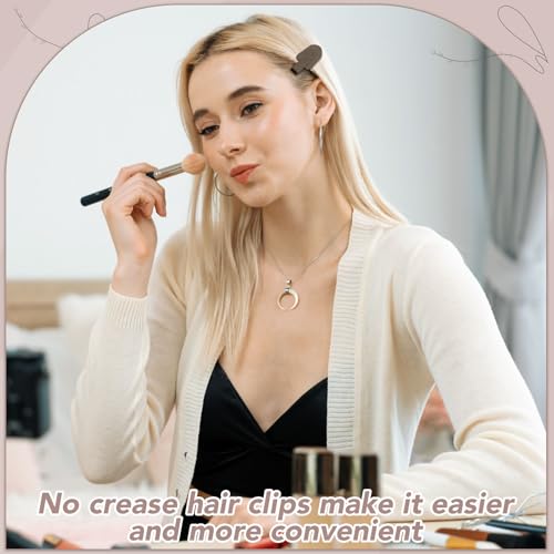12 Pcs No-Crease Metal Hair Clips for Women - 2.8 Inch Bangs Accessories