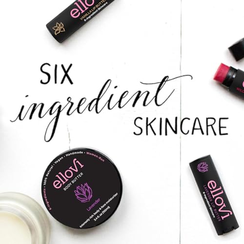Ellovi Lavender Lip Butter - Organic 4-Pack Lip Balm