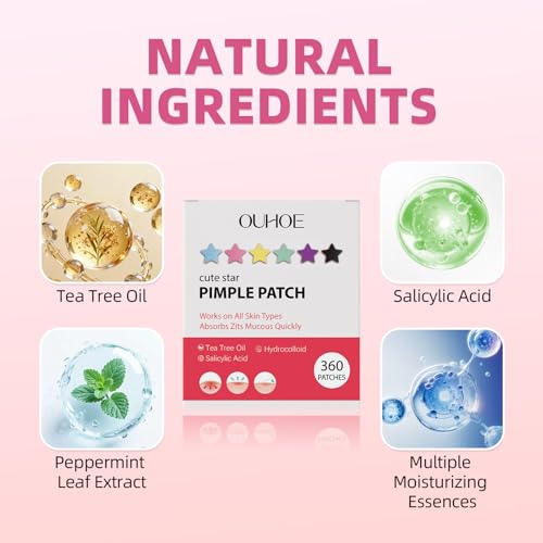 360 Multi-Color Hydrocolloid Pimple Patches for Acne Treatment
