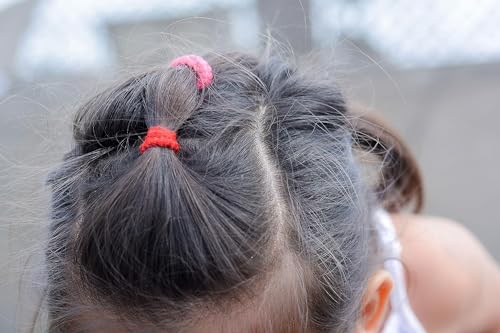 Red Ember 100pc Baby Hair Ties, Ouchless 2.5cm Ideal for Fine Hair