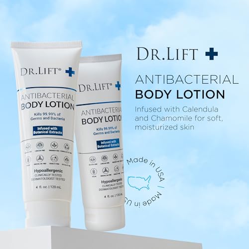 DR. LIFT Antibacterial Body Lotion - Hydrating, Vitamin Infused, 4 Oz
