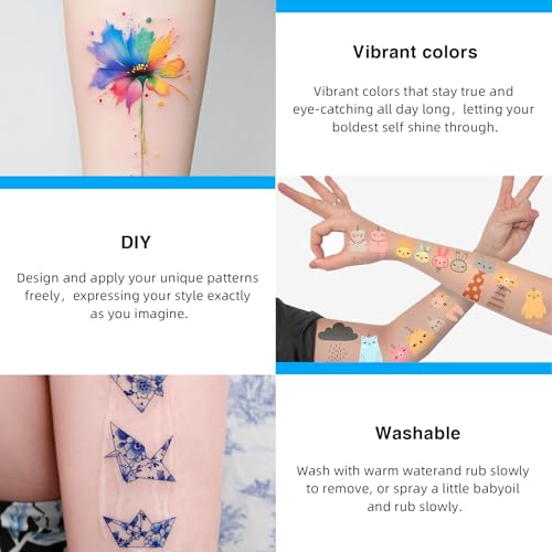 Printable Temporary Tattoo Paper for Inkjet Printers - A4 12 Sheets