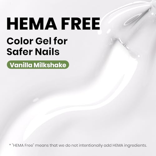 Beetles Milky White Gel Nail Polish - 8ml HEMA-Free Sheer Finish