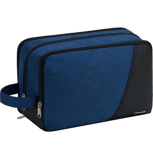 Vorspack Large Water-Resistant Travel Toiletry Bag for Men Navy Blue