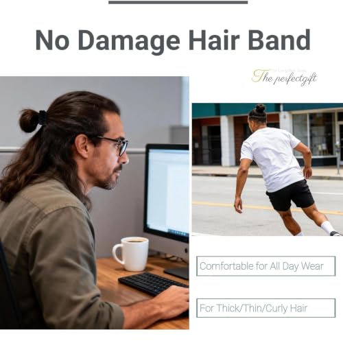 Large Hair Ties for Men and Women,Girls,Boys, Thick Heavy Hair,12pcs