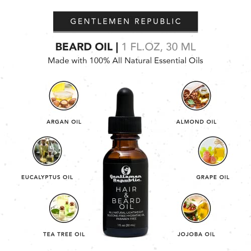 Gentlemen Republic Beard & Hair Oil - Nourishing Non-Greasy Formula