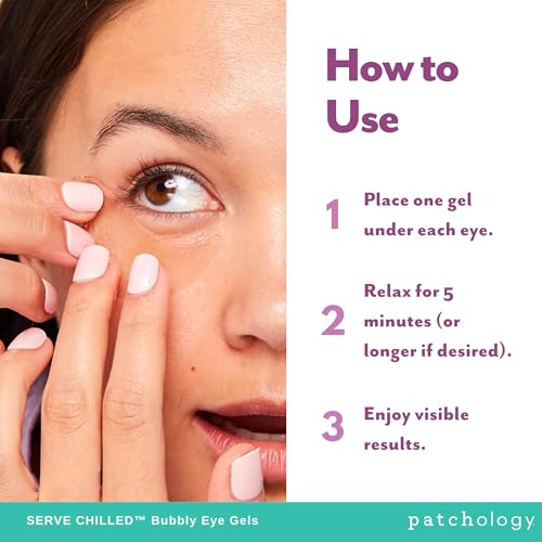 Patchology Hydrating Bubbly Eye Gels with Niacinamide - 5 Pairs