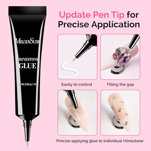 MelodySusie 15g Strong Rhinestone Nail Glue for Nail Art