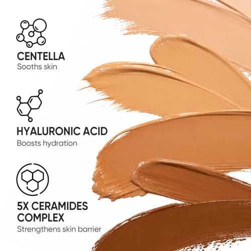 SKINTIFIC Full Coverage Cushion Foundation 22N Shell Beige - Satin Glow, Oil-Control & Waterproof BB Cream