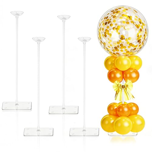 JOYYPOP Adjustable Balloon Stands - 4 Set for Table Centerpieces