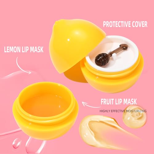 6-Piece Fruit Honey Lip Mask & Balm Set - Moisturizing Propolis Treatment