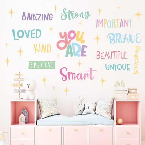 SHUCHING Inspirational Quote Wall Decal for Girls' Room Decor