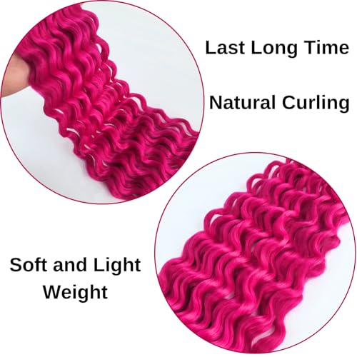Leticia 26 Inch Pre-Stretched Magenta Pink Braiding Hair - 5 Packs