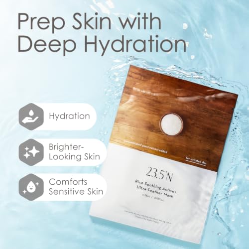 Rice Soothing Ultra-Feather Sheet Mask - 5 Sheets for Brightening