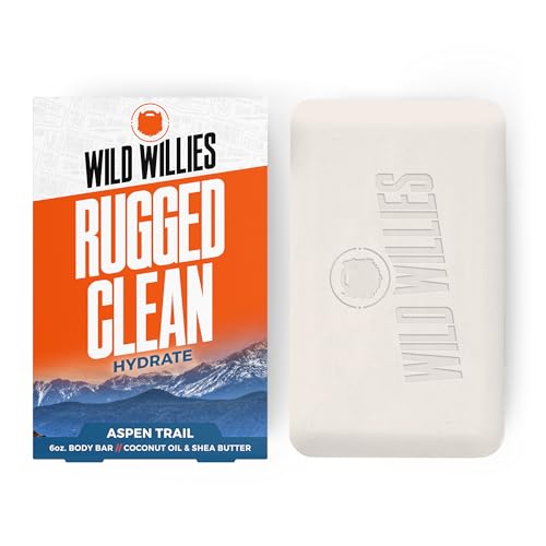 Wild Willies Natural Moisturizing Bar Soap for Men - Shea Butter & Coconut Oil