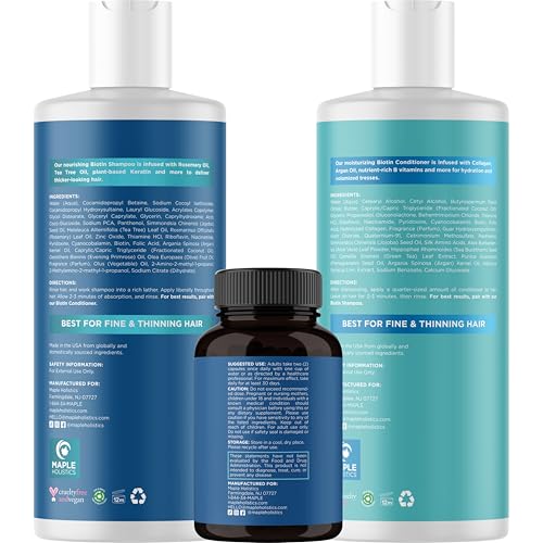 Biotin Hair Growth Treatment Set - 16 Fl Oz Shampoo & Conditioner