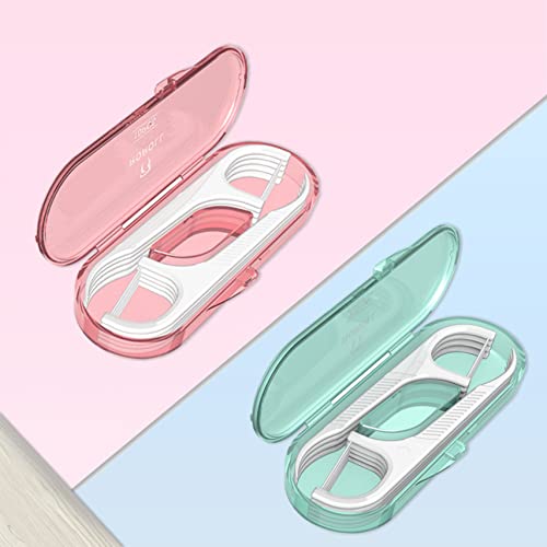 LIAMOSS 308 Count Dental Floss Picks Dispenser - Automatic Pop Up Organizer Case for Adults