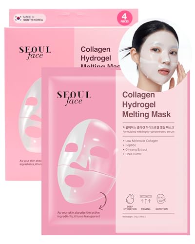 DERMAL Collagen Hydrogel Jelly Mask - Overnight Firming Face Mask (4 Pack)
