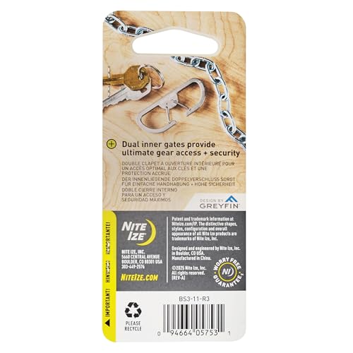 Nite Ize B-Series Heavy Duty Dual Carabiner - Stainless Steel, 150lb Load Limit
