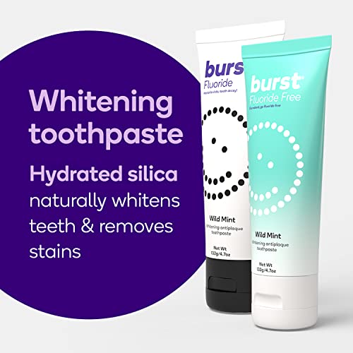 Burst Whitening Toothpaste Wild Mint 2 Pack | Sensitive Formula with Fluoride & Xylitol